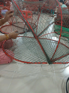 Jaula de Pesca Plegable de Acero Galvanizado y Monofilamento de PE con Alta Resistencia a la Abrasión para la Captura de Langostas, Peces y Cangrejos - Product Image 2