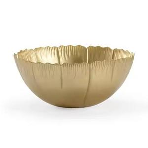 Bol de service décoratif en métal doré poli fait main, design moderne, écologique et compatible lave-vaisselle, robuste et durable - Product Image 1