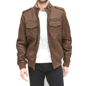 Chaqueta de Cuero para Hombre, Estilo Casual, Ajustada, de Invierno, Premium, con Cierre, Estilo Vintage, de Lujo - Product Image 1