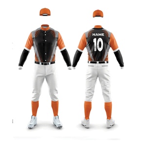 Venta al por Mayor de Uniformes de Béisbol Personalizados Baratos 100% Poliéster, Uniformes de Béisbol de Secado Rápido y Transpirables Unisex para Exteriores - Product Image 1