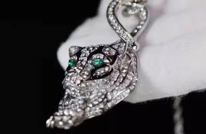 SM Jewels Pendentif Panthère de Luxe pour Homme Plaqué Rhodium, Design Unique, Hip Hop, Sertie de Diamants Moissanite, Yeux Verts, Idéal pour Cadeau de Fête - Product Image 4