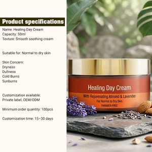 Top Quality Natural Healing Day Cream With Almond Oil And Lavender For Skin Hydration Daily Skincare Routine Indian Supplier - Product Image 5