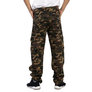 100% Cotton Anti Shrink Comfortable Fit Straight Leg Multiple Pocket <b>Cargo</b> <b>Trouser</b> <b>Camo</b> Print Daily Wear Pants Everyday Use Pant - Product Image 4