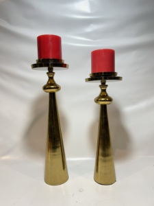 Ensemble de porte-bougies rétro en aluminium, supports décoratifs antiques pour bougies coniques, pour table à manger, mariage, fête, intérieur de maison, hôtel - Product Image 6
