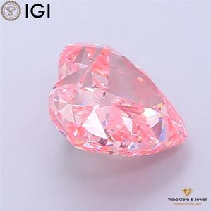 Diamant de laboratoire CVD de couleur rose vif fantaisie, clarté VVS2, 3,01 carats, certifié IGI, forme cœur, pour la création de bijoux personnalisés - Product Image 4