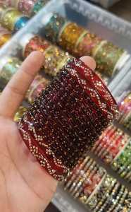 Handmade Glass Bangles for Women Indian Bridal Jewelry Traditional <b>Wedding</b> Churiyan Colorful Fashion <b>Accessories</b> Wholesale Set - Product Image 3