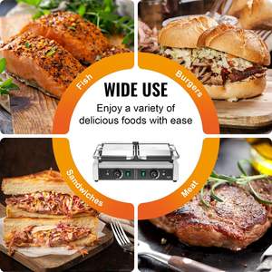 Panino elettrico commerciale 19 \ "x9 \" griglia pressa con piastra piastra per uso domestico o in ufficio - Product Image 6