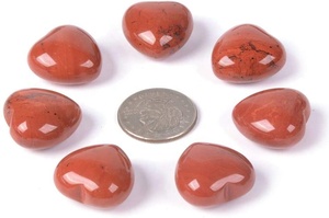 Cœur cornaline — pierre précieuse bouffante en métal, faite à la main en inde, poches de cœur, en cristal, vente en gros - Product Image 2