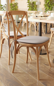 Silla de comedor de madera marrón y verde azulado de estilo simple y alta calidad para hoteles, con asiento acolchado, precio al por mayor. - Product Image 5