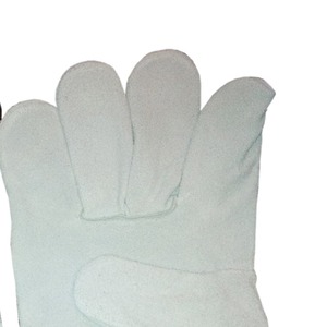 Best Quality Cowhide Leather Double Palm Canadian Working <b>Gloves</b> Extra <b>Long</b> Rubberized Cuff Hand Safety Rigger Work <b>Gloves</b> - Product Image 2