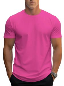 เสื้อยืดคอกลมผู้ชาย ผ้าฝ้าย 100% คุณภาพสูง ทรงเข้ารูป สไตล์ลำลอง แขนครึ่ง สีพื้น ระบายอากาศได้ดี ผ้าเจอร์ซีย์ 200 กรัม - Product Image 3