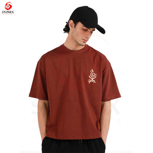 ผู้ผลิตจำหน่ายเสื้อยืดสตรีทแวร์ผู้ชายทรงปกติ ผ้าคอตตอนหนานุ่ม เป็นมิตรกับสิ่งแวดล้อม พิมพ์ลายด้วยความร้อน เสื้อยืดพื้นฐาน รับสกรีนโลโก้ - Product Image 1