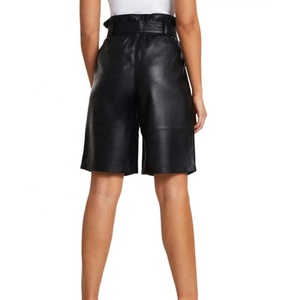 Jupe en cuir véritable pour femme, taille mi-haute, coupe classique, décontractée, avec cordon de serrage, grande taille, séchage rapide, imperméable - Product Image 2