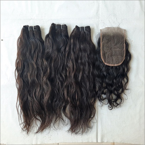 Wholesale Price New Arrival Indonesia Natural Wave Curly Human Hair <b>Extensions</b> 100 Gram Unprocessed Raw Hair Bundles - Product Image 1