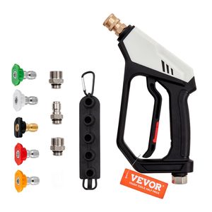 Idropulitrice corta ad alta potenza 5000 PSI M22-14 Mm/ M22-15/ 3/8 ''ingresso 1/4' bocchetta di collegamento rapido ugelli 5 colori schiuma - Product Image 1
