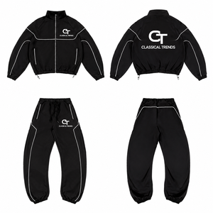 Ensemble de survêtement sportif personnalisé, veste et pantalon, vêtements d'entraînement, vêtements de sport, vêtements d'équipe, vêtements de sport décontractés, logo personnalisé, couleur personnalisée - Product Image 1