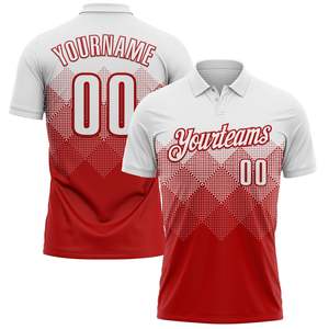 Athletic Red and <b>White</b> <b>Polo</b> Shirt OEM ODM Manufacturer Performance Fabric Embroidery Logo Sports Clothing Wholesale Suppair - Product Image 2
