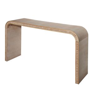 Consolle in Legno Naturale da 150 cm con Perle Curve Stile Cascata, Elegante Tavolo da Ingresso per Casa o Ufficio - Product Image 6