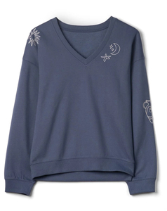 Sudadera Casual de Cuello Alto con Cremallera para Mujer, Talla XL, Personalizada, Hombros Caídos, Bordada, Corta, 100% Algodón, Transpirable, para Invierno - Product Image 5