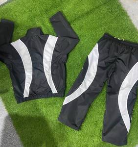 Custom 100% Polyester Heavyweight Tracksuit Men's <b>Patchwork</b> Waterproof Windbreaker <b>Jacket</b> Pants Set Unisex Embroidered Hooded - Product Image 2