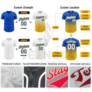 เสื้อเบสบอลแบบยูนิเซ็กซ์สั่งทำพิเศษ ระบายอากาศได้ดี ไซส์ใหญ่ ซับเหงื่อ ป้องกันรังสียูวี สกรีนโลโก้และหมายเลขได้ตามต้องการ ขายส่งจากโรงงาน ชุดกีฬา - Product Image 4