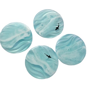 Posavasos de resina de lujo hechos a mano típicamente, almohadillas cuadradas de colores personalizables para juego de mesa de alfombrilla de cocina al mejor precio - Product Image 1