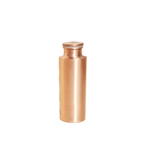 Juego de 2 botellas de agua de cobre puro, a prueba de fugas y sin uniones, con beneficios para la salud ayurvédica y del yoga. - Product Image 3