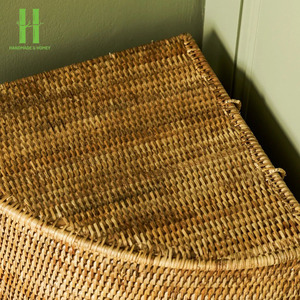 Best Selling High Quality Handmade Rattan <b>Wicker</b> Modern Design Storage <b>Basket</b> For <b>Laundry</b> Bedroom Rattan 2026 From Vietnam - Product Image 3