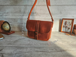 <b>Small</b> Handmade <b>Leather</b> Purse Personalized Crossbody Shoulder <b>Bag</b> for Women Cute Cross Body Handbag Everyday Gift for Her - Product Image 3