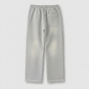 <b>Men</b> Acid Wash <b>Trousers</b> Wide Leg <b>Drawstring</b> Casual Pants Elastic Waist Streetwear <b>Trousers</b> - Product Image 4
