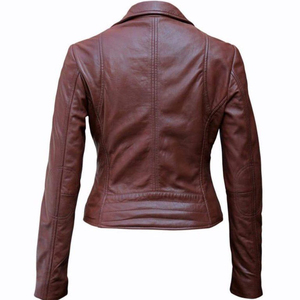 Veste de motard matelassée en peau de mouton pour femme, imperméable, réversible, écologique, de haute qualité - Product Image 2