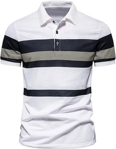 T-shirt unisexe à manches courtes en piqué, coton/élasthanne, avec logo frontal, respirant, coupe classique, design tricoté pour hommes - Product Image 1