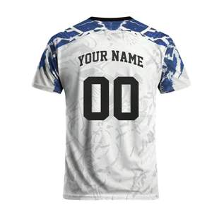 Maillots de football unisexes personnalisés en polyester 100 % à séchage rapide, à manches courtes, avec nom et numéro de joueur sublimés, pour les tournois (vente en gros) - Product Image 2