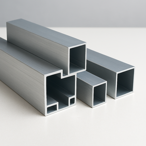 Profils d'extrusion en aluminium thermolaqué sur mesure Série 6000 pour portes et fenêtres au Mexique, finition argentée, longueur personnalisée - Product Image 3