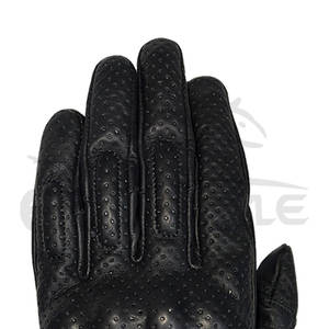 Gants de moto en cuir pleine main perforés pour l'hiver, avec protection des phalanges, OEM, vente en gros - Product Image 4