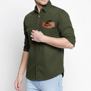 Customizable <b>Men's</b> <b>Denim</b> Knit <b>Shirt</b> Soft Comfortable Breathable with Unique Design Personalized Logo Price - Product Image 2