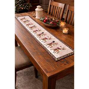 Indian Exporter Classic Design Table Runner Mat Durable Fabric Heat Resistant for Everyday Dining Use Available For Sale - Product Image 1