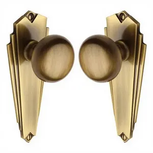 <b>Antique</b> Solid <b>Brass</b> Round <b>Door</b> <b>Knob</b> with Back Plate Passage Privacy Traditional Dummy Design Durable Furniture Handle Customized - Product Image 3