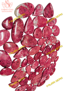 100% Natural, Piedras Preciosas Sueltas de Tulita Rosa, Cabujones y Cuentas con Corte Cojín de Lujo de Rajastán, para Joyería (Colgantes, Pulseras, Pendientes) - Product Image 2