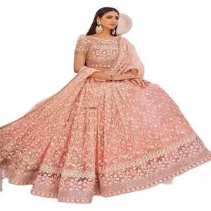 Le donne più vendute di abbigliamento per matrimoni e feste Lehanga Choli dal fornitore indiano disponibili a prezzo all'ingrosso