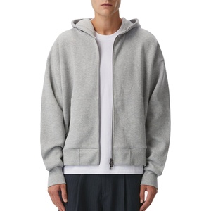 Custom <b>Men's</b> Autumn Regular Fit Pullover Hooded Jacket Vintage Hoodie Heavyweight 100% Polyester Spandex Fleece Fabric Solid - Product Image 1