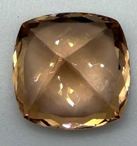 Pierre précieuse naturelle Morganite, taille coussin 16x16 mm, couleur pêche, pierre en vrac authentique pour la fabrication de bijoux - Product Image 5