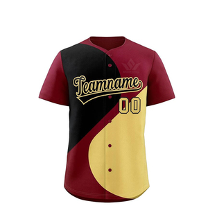 เสื้อเบสบอลแบบกำหนดเอง แขนสั้น โพลีเอสเตอร์พิมพ์ลายแบบซับลิเมชั่น ทรงปกติ ใส่ได้ทุกฤดู พิมพ์ชื่อทีม ด้านหน้าระบายความชื้น - Product Image 3