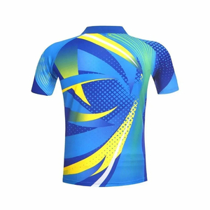 เสื้อเทนนิสชายทรงเข้ารูป แห้งเร็ว สำหรับเล่นเทเบิลเทนนิส พร้อมลายพิมพ์ดิจิทัลบนผ้าทอ เหมาะสำหรับทีมแบดมินตันและเทนนิส - Product Image 2