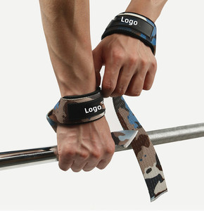 Customizable Nylon Cotton <b>Adjustable</b> Comfortable Eco-Friendly Lightweight Unisex Weightlifting Lifting Straps for Gym Strength - Product Image 3