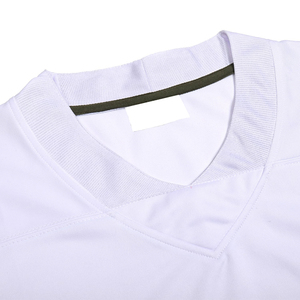 White Short Sleeve <b>Soccer</b> Jersey With Green Striped Sleeves Crew Neck Moisture Wicking Adult Unisex Regular Fit - Product Image 6