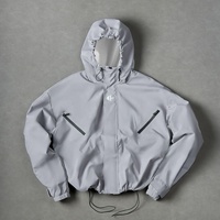 Veste coupe-vent 100% polyester, résistante à l'eau, légère, pour homme et femme, durable et offrant une protection contre toutes les intempéries