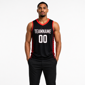 Maillot de basket-ball de qualité supérieure, tissu respirant, logos d'équipe personnalisés, coutures durables, coupe confortable, uniforme sportif élégant - Product Image 1