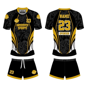 Camiseta de Rugby Aborigen Personalizada OEM ODM al por Mayor, Uniformes de Rugby de Liga con Logotipo Sublimado, Camiseta y Pantalones Cortos de Rugby para Club - Product Image 1