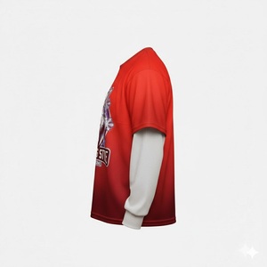 Camiseta Gráfica Oversize con Estampado Digital Personalizado, 275 g/m², Algodón, Corte Desgastado, Bajo sin Rematar, Manga Larga, Estilo Cropped para Hombre - Product Image 4